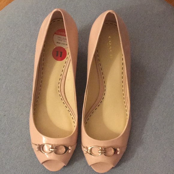 Coach Precious Pink Peeptoe Wedge - Picture 2 of 6